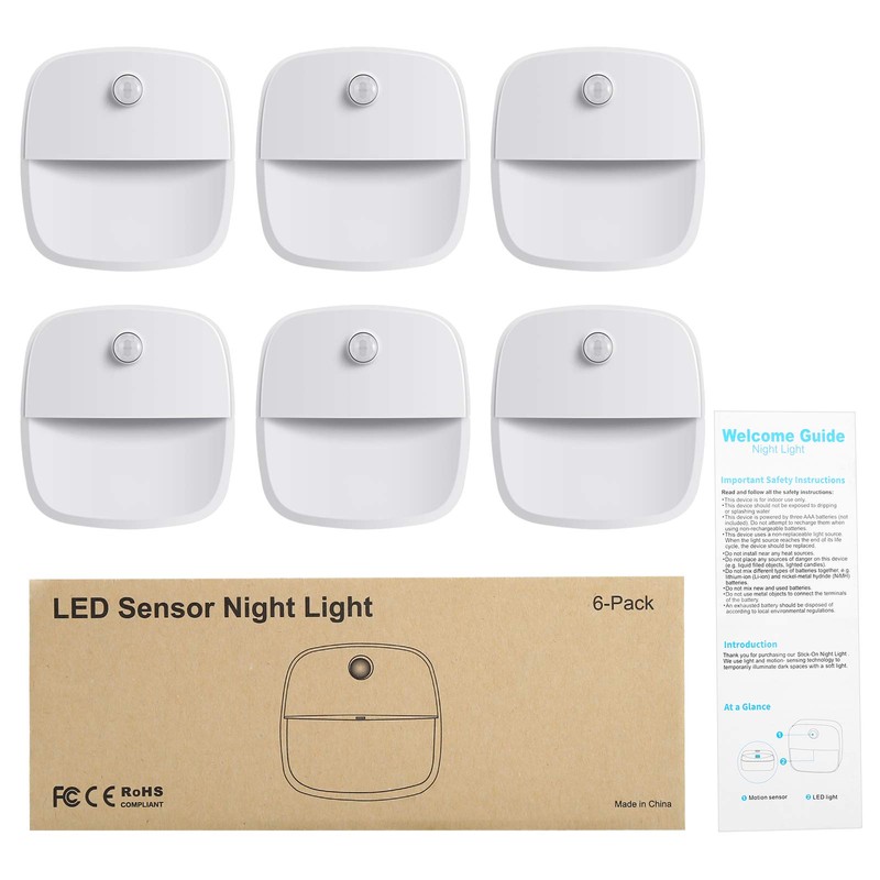 AMIR (Upgraded Version) Motion Sensor Light, Cordless Battery-Powered LED Night