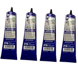 SCIGRIP 16 10315 Acrylic Cement, Low-VOC, Medium Bodied, 5 Ounce Tube, Clear (4-Pack)