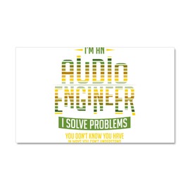 CafePress Audio Engineer Gift Sound Engin Car Magnet 20 X 12 Car Magnet, 20"x 12" Magnetic Door Display
