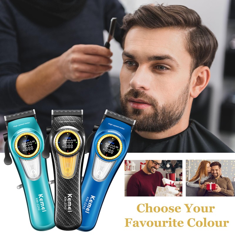 KEMEI 2242 Professional Hair Clippers for Men, Cordless Barber Clipper