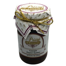 Prissy's of Vidalia Georgia Peach Chutney - 8oz | Gourmet Sweet & Savory Southern Condiment | Perfect for Grilling, Glazing, and Entertaining
