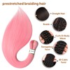 Deep Pink Braiding Hair Pre Stretched, 24inch 3 Packs