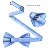 HISDERN Bow Tie Pre-Tied Men's Bow Tie with Pocket Square