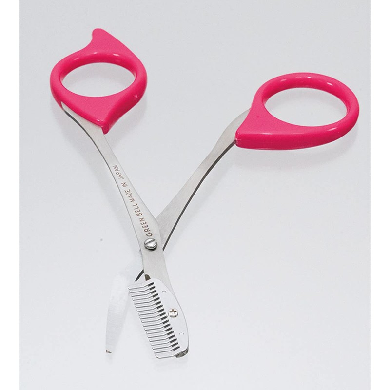 Stainless Steel Eyebrow Scissors (Pink)