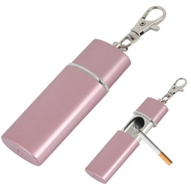 fogman Portable Ashtray Keychain with Carabiner Slide, Waterproof, Large Capacity, Stylish, Portable (Champagne Pink)