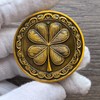 Good Luck Eagle Lucky Coin with Four-Leaf Clover
