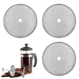 dinghaole 3 Pack French Press Cafetiere Coffee Filter Mesh, Cafetiere Mesh, Replacement Stainless Steel Cafetiere Filter Mesh, Coffee Press Filter Mesh, for 8 Cup/ 34 OZ/ 1000 ml Coffee Tea Makers