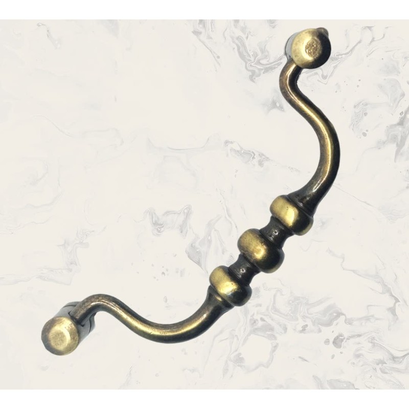 Universal Hardware Antique Brass Cabinet Handles Solid Vintage Drawer Pull