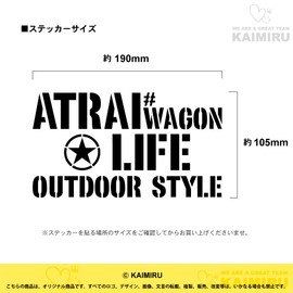 [KAIMIRU STORE] Daihatsu Atley Wagon ATRAI Stencil Sticker Light Van Mini Car Emblem Cut Letter Sticker (k_876 Black ATRAI W)
