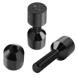 2PCS Aluminum 1-1/8inch 2 Hole Flange Alignment Pin Firm Flange Arrangement Pin Set Black/Redcolor: Red, Rivet Diameter: 40mm, Thread size: M12