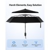 TECKNET Umbrella Windproof Strong for Rain, Large Automatic Folding Umbrella