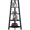 Convenience Concepts Newport 5 Tier Wide Corner Bookcase, Black
