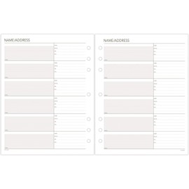 Day Runner Telephone and Address Pages, Refill, Loose-Leaf, Undated, for Planner, 8-1/2" x 11", Size 5, 30 Sheets/Pack (018-230)