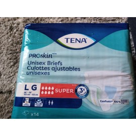 Tena *NEW* Tena Proskin Unisex Briefs Super Absorbency Large - 14 Pieces