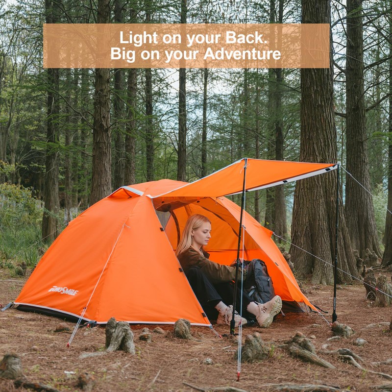 EchoSmile Lightweight Backpacking 2 Person Tent Waterproof Camping Tent