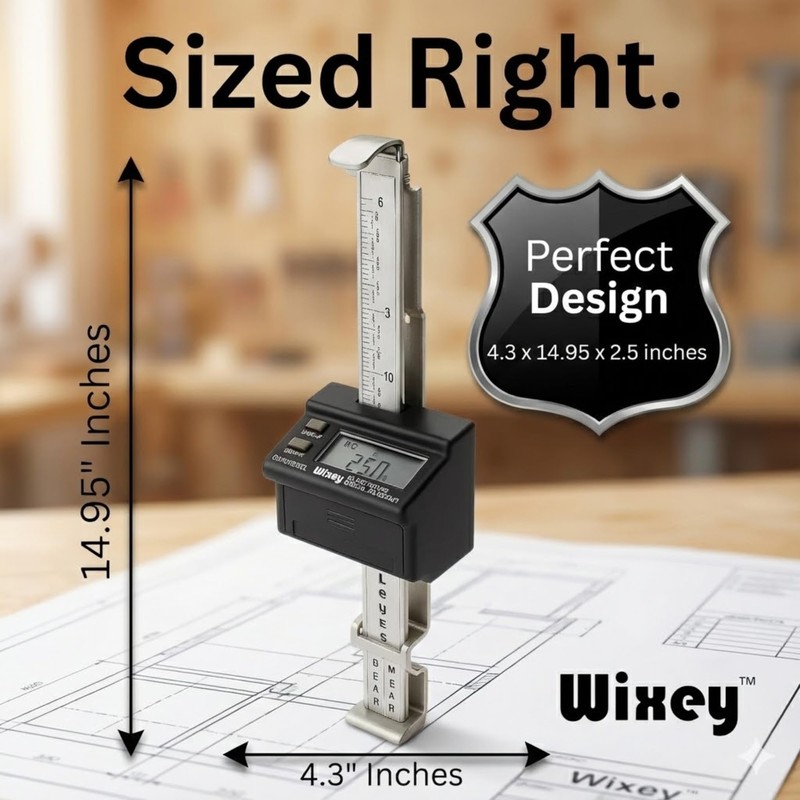 Wixey Digital Planer Gauge – Electronic Digital Readout & Thickness
