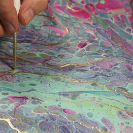 Mont Marte Mont Marte Premium Gold Foil Paint 0.67oz (20ml), Suitable for Pour Painting, High Pigment Level, Shimmering Color