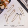 6 Pcs U-Shaped Hairpins for Buns & French Twist, Alloy