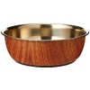 Rosewood Stylish Non Slip Wooden Effect Stainless Steel Dog bowl,