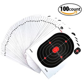 Atflbox 7 x 9 Inch BB Gun Target Papers for Pellet Trap Shooting Target Holder, Pack of 100