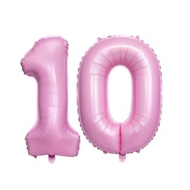 BlingABC 40 Inch Pastel Pink Number 10 Balloons 10th Birthday Decoration