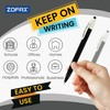ZOFAX Clicky Retractable Ballpoint Pens, BLACK, Fine Point (0.7mm), Pack
