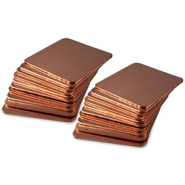 Copper Platelets [20 x 20 x 0.5 mm] [Pack of 20] Copper Pad Heatsink | Suitable for GPU RAM SSD VRAM VRM Control Boards Electronics LED SMD IC