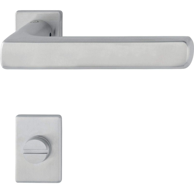 Hoppe Dallas Door Handle Set on Mini Rosette WC Door
