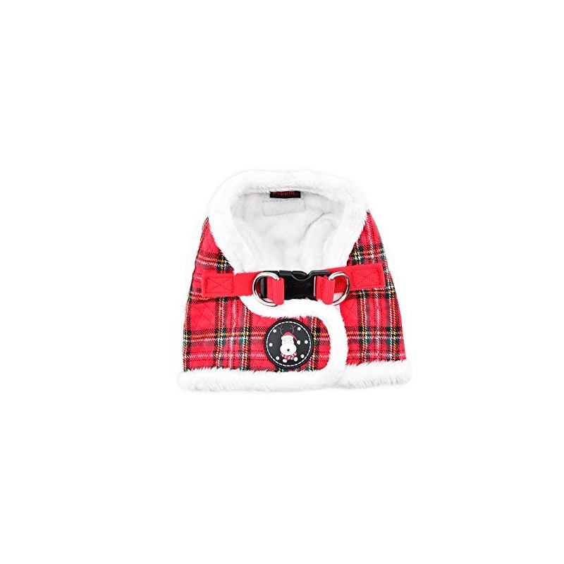 Puppia Blitzen - Arnés B, Grande, Color Rojo
