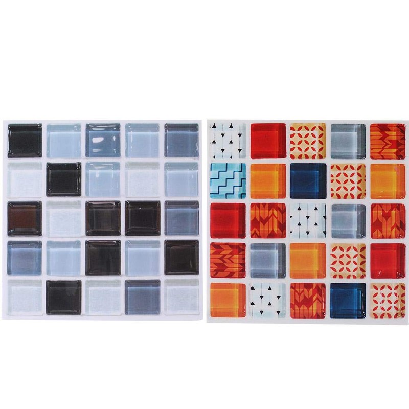 6 Piezas Mosaico Autoadhesivo Azulejo de la Pared Pegatina Cocina