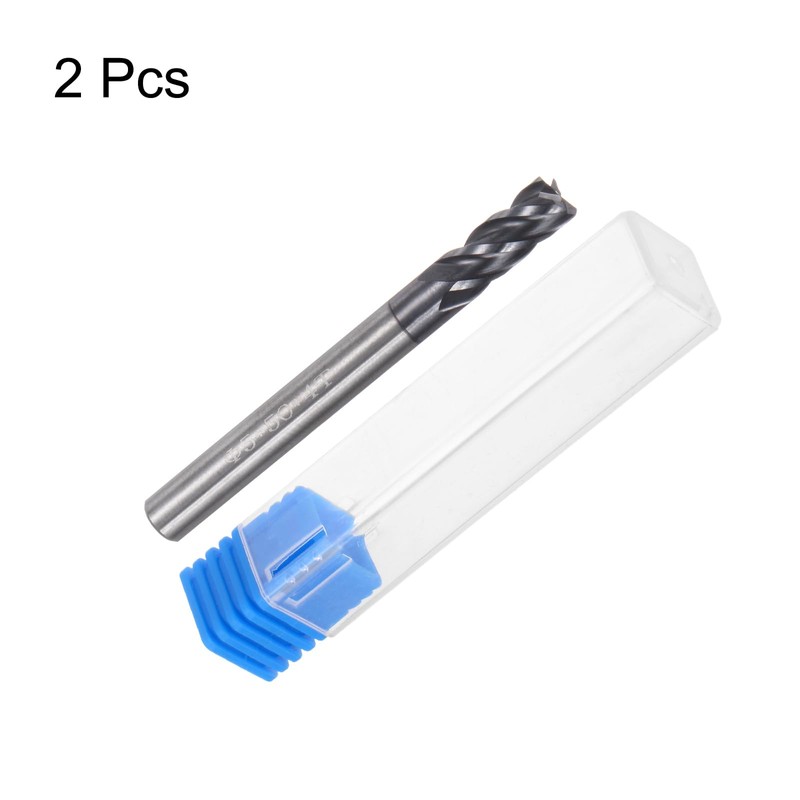 sourcing map 2pcs 5mm Dia 5mm Shank Square Nose End