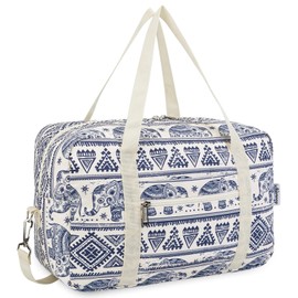 for Ryanair Airlines Cabin Bag 40x20x25 Underseat Foldable Travel Duffel Bag Holdall Tote Carry on Hand Luggage Overnight for Women and Men 20L (Elephant (with Shoulder Strap))