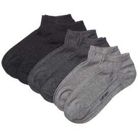Camano Men's Ankle Socks, Grey (49 Dark Grey, Light Grey Melange, Anthracite), 9/11 (Manufacturer size: 43-46)