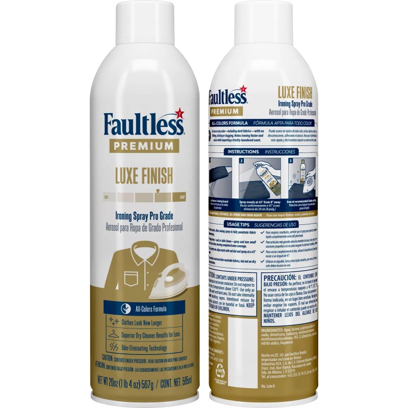 Faultless Firm Finish Ironing Spray 20 Fl Oz Pack of