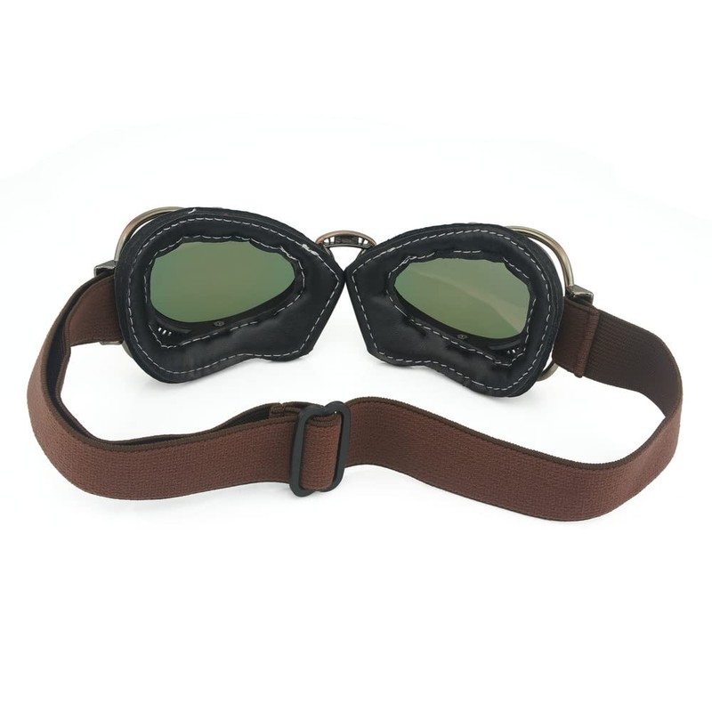 Heinmo Vintage Retro Pilot Goggles For Motorcycle Cruiser Scooter Biker