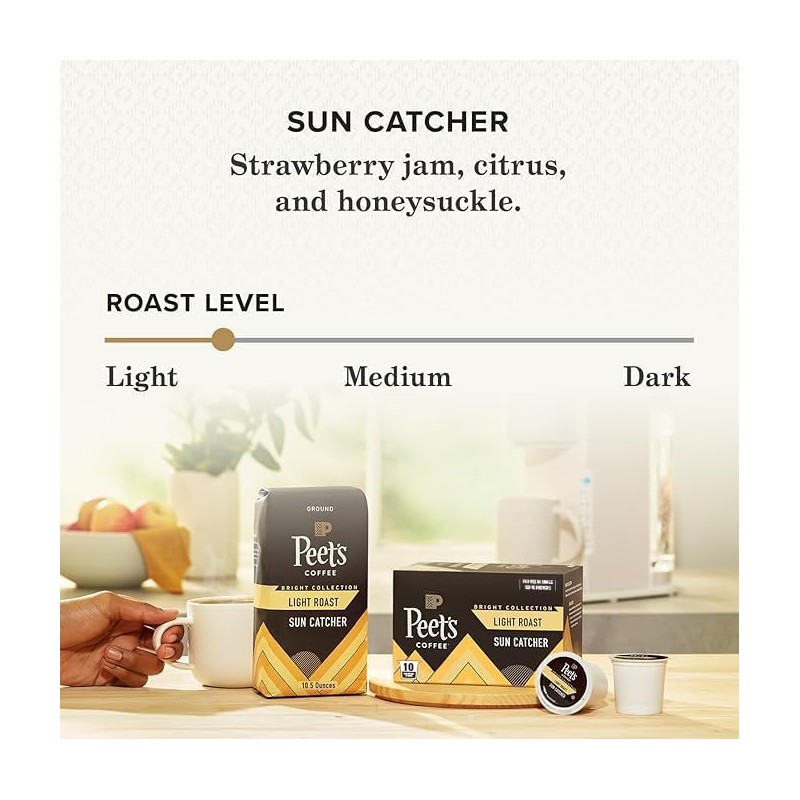 Peet's Coffee, Light Roast Keurig K-Cup Pods, 100% Arabica Coffee