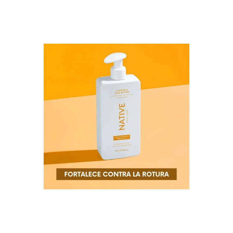 Native Shampoo Sin Sulfato Y Parabenos - Vegano - Fortalecedor
