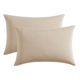 Casa Platino King Size Pillow Cases Set of 2 – Pre-Washed Ultra Soft & Breathable Pillowcases - Brushed Microfiber Pillow Covers - Easy Care - King Pillow Cases Set - 20x40 Inches, Linen