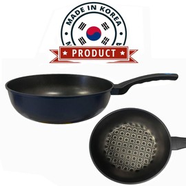 DBM IMPORTS 12"(30cm) 3D Diamond Coating Nonstick Frying Pan Wok, 3.6" Depth -MADE IN KOREA