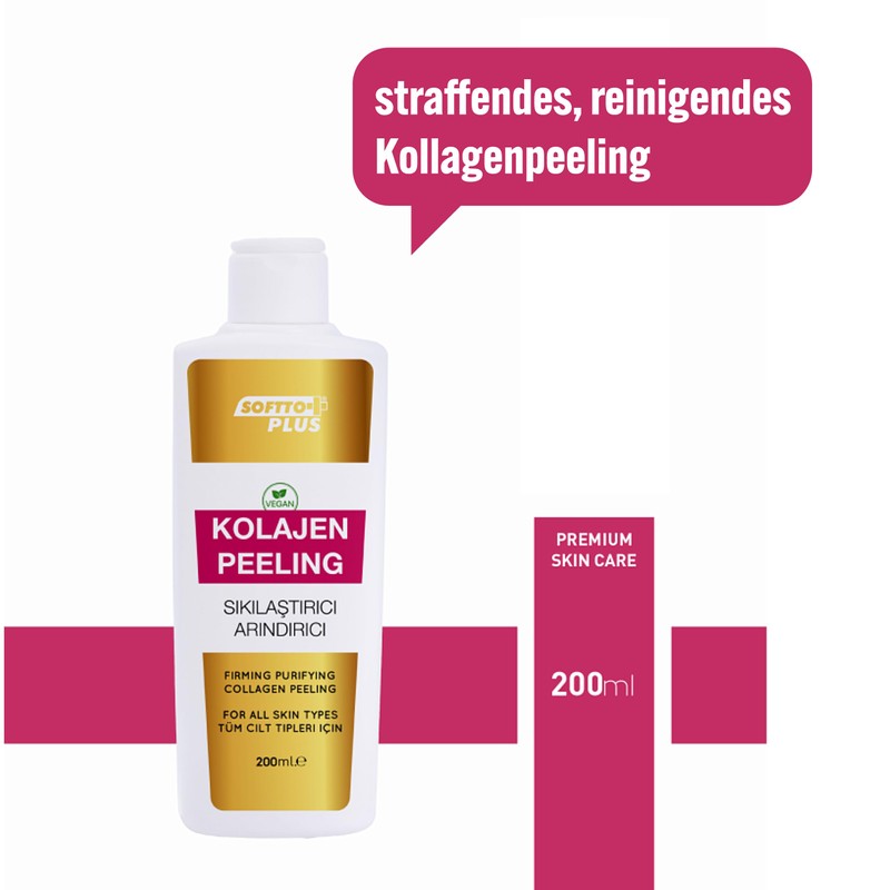Softto+Plus Kollagen Peeling – Sanfte Reinigung & Straffung für strahlende
