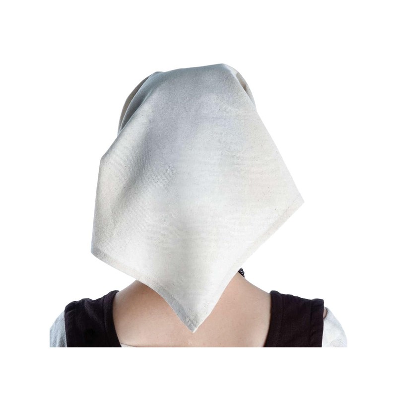 HEMAD Medieval Cotton Headscarf Model: Laudamie, White