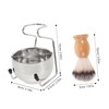 Mikinona Men's Grooming Set Shaving Brush Bowl Stand Stainless Steel