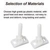 SagaSave 4 Pack Plastic White Rectangular Toilet Seat Hinge Bolts,