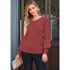 TECREW Women's Puff Sleeve Crew Neck Pullover Sweater Casual Cozy