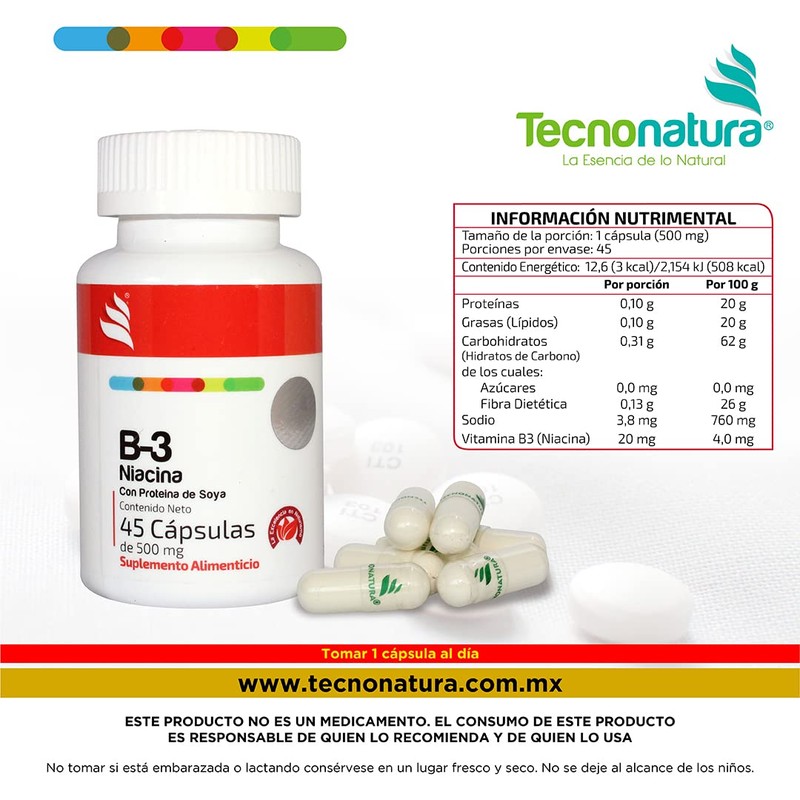 B-3 NIACINA 45 CAPSULAS TECNONATURA