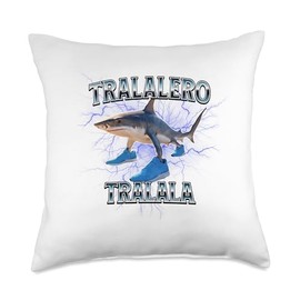 Tralalero Tralala Bootleg Brainrot Italian Brainrot Meme Throw Pillow