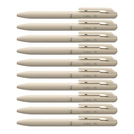 Pentel Calme Oil Based Ballpoint Pen, 0.5mm, Beige, 10 Count BXA105H-A