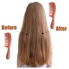 Wooden Fine Tooth Comb for Women Men, Anti-static Detangling Comb