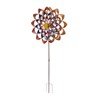Outdoor 3D Windmill Colourful Exquisite Metal Wind Spinner with Ground