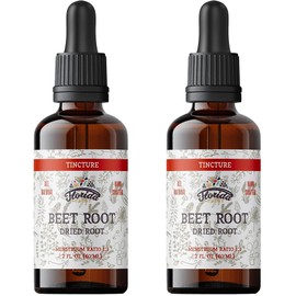 Beet Root Tincture Organic Beet Root Extract (Beta Vulgaris) Dried Root, Organic Supplement, Non-GMO in Cold-Pressed Organic Vegetable Glycerin, 2 Fl Oz Pack of 2